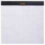Bloc agrafé Rhodia BLACK Le Carré N°210 21x21cm 80f Q.5x5 80g