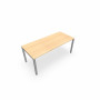 Bureau Arial 180 x 80 cm  Mélamine supérieure Ri Chêne clair Pieds arche carré i