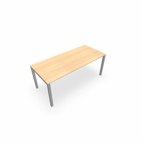 Bureau Arial 180 x 80 cm  Mélamine supérieure Ri Chêne clair Pieds arche carré i