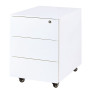 Caisson Mobile Métallique 3 Tiroirs - Blanc