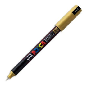 Uniball Posca Marqueur peinture à eau, encre à pigmentation or, pointe ultra fin