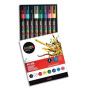 Uniball PoscaPochette 8 marqueurs peinture à eau, encre pigmentation assortie, p