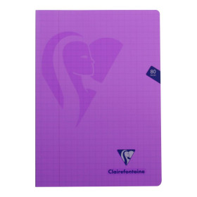 Mimesys cahier piqué polypro 21x29,7cm 80p Q.10x10 + marge coloris assortis