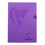 Mimesys cahier piqué polypro 21x29,7cm 80p ligné + marge coloris assortis