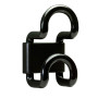 PATERE FIL NOIR 1 DOUBLE ACCROCHE