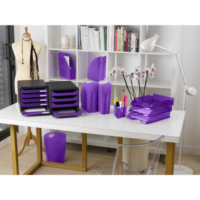 Corb. à courr. MIDI-COMBO violet transl.