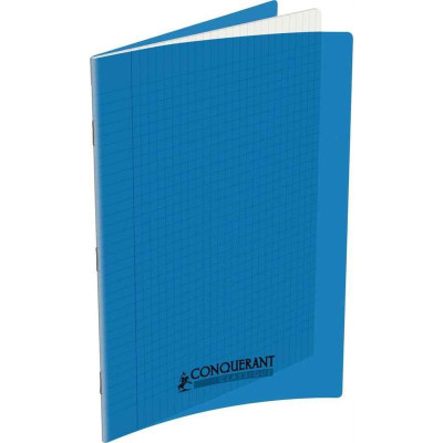 CAHIER CONQUERANT CLASSIQUE AGRAFE 210x297 96P 90G SEYES POLYPRO BLEU