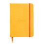 Rhodiarama carnet souple JONQUILLE A6 144p ligné pap ivoire 90g ferm. élast.