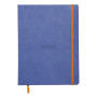 Rhodiarama carnet souple SAPHIR 19x25cm 160p ligné pap. ivoire 90g ferm. élast.
