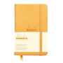 Webnotebook ORANGE 9x14cm 192p uni papier ivoire 90g fermeture élastique
