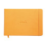 Webnotebook ORANGE A5 paysage 192p uni papier ivoire 90g ferm. élast.