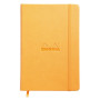 Webnotebook ORANGE A5 192p ligné papier ivoire 90g fermeture élastique