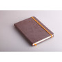 Rhodiarama carnet RR A5 CHOCOLAT 192p ligné pap. ivoire 90g ferm. élast.