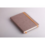 Rhodiarama carnet RR A5 TAUPE 192p ligné pap. ivoire 90g ferm. élast.