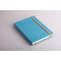 Rhodiarama carnet RR A5 TURQUOISE 192p ligné pap. ivoire 90g ferm. élast.