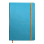 Rhodiarama carnet RR A5 TURQUOISE 192p ligné pap. ivoire 90g ferm. élast.