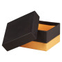 Rhodiarama set 5 boîtes gigognes simili cuir italienBLACK 44x34x16cm
