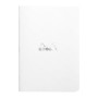 Cahier piqué WHITE Rhodia Classic 14,8x21cm 96p Q.5x5 non détachables 80g