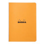 Cahier piqué ORANGE Rhodia Classic 14,8x21cm 96p Q.5x5 non détachables 80g