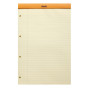 Bloc agrafé Rhodia ORANGE Yellow N°119 21x31,8cm 80f ligné +marge 80g