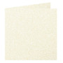 Paquet de 25 cartes pliée Pollen 135x135 ivoire irisé
