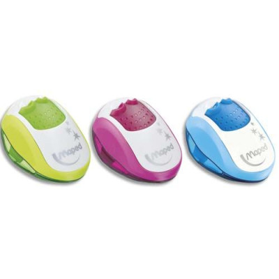 Maped Taille-crayons CLEAN 2 usages avec réserve - Coloris assortis