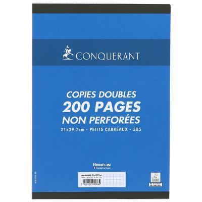 COPIES DOUBLES CONQUERANT 7 NON PERFOREES 210x297 FILM 200P70G Q5/5