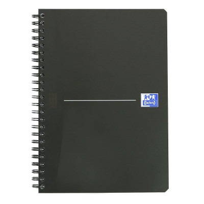 CAHIER OXFORD SMART BLACK INTEGRALE 148x210 180P OPTIK P. LIGNE 7mm+TAG NOIR