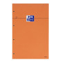 BLOC ORANGE OXFORD AGRAFE et 4TROUS 210x315 160P OPTIK P. LIGNE 8mm+TAG