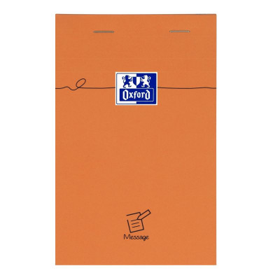 BLOC ORANGE OXFORD AGRAFE 110x170 160P OPTIK P. CLICHE MESSAGE+TAG
