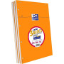 LOT DE 3 BLOCS ORANGE OXFORD AGRAFES et 4TROUS 210x315 160POPTIK P. Q5+TAG