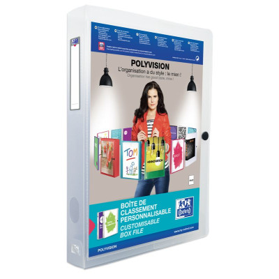 BOITE OXFORD POLYVISION 24X32 D40 PP TRANSLUCIDE INCOLORE