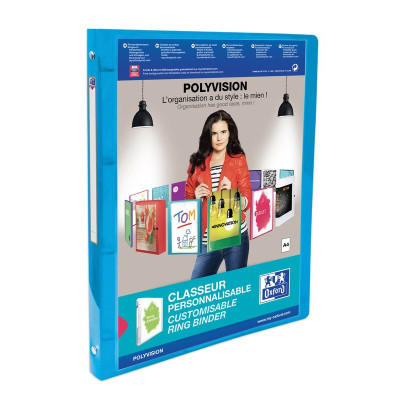 CLASSEUR OXFORD POLYVISION A4 D20 4AN -O PP TRSL BLEU