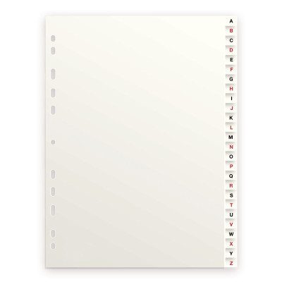 INTERCALAIRES ALPHABETIQUES A4 26 POSITIONS CARTE 160G ASSORTI