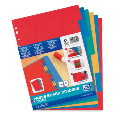 INTERCALAIRES NEUTRES A4 6 POSITIONS CARTE LUSTREE 225G ASSORTI