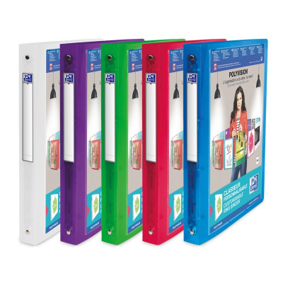 CLASSEUR OXFORD POLYVISION A4 D30 4AN-O PP TRSL AST PAV