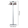 PORTEMANTEAU SPIRIT GRIS METAL + 6 CINTRES