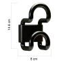 PATERE FIL NOIR 1 DOUBLE ACCROCHE