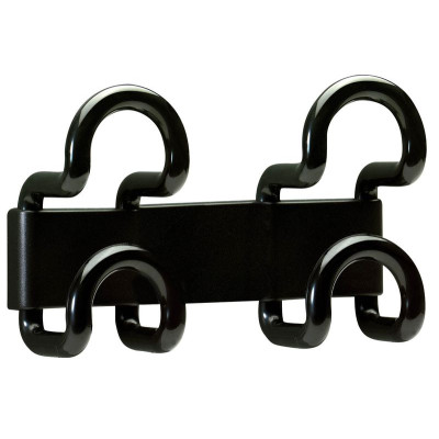 PATERE FIL NOIR 2 DOUBLES ACCROCHES
