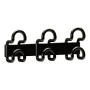 PATERE FIL NOIR 3 DOUBLES ACCROCHES