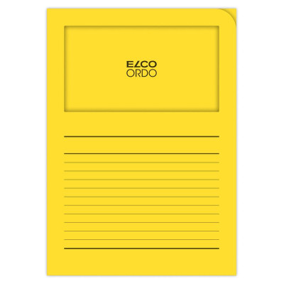 100 POCHETTE COIN A FENETRE ELCO ORDO 22x31 120G JAUNE VIF