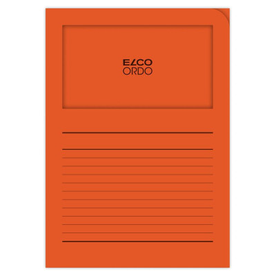 100 POCHETTE COIN A FENETRE ELCO ORDO 22x31 120G ORANGE