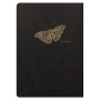 Flying Spirit Black carnet piqûre textile 14,8x21cm 96p ligné motifs assortis pa