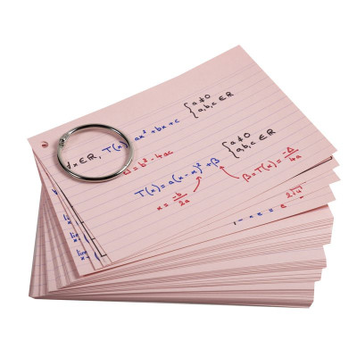 50 Flashcards bristol A6 lignées 5 ass.