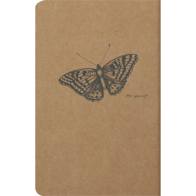 Flying Spirit Kraft carnet piqûre textile 11x17cm 96p ligné motifs assortis papi