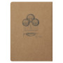 Flying Spirit Kraft carnet piqûre textile 14,8x21cm 96p ligné motifs assortis pa