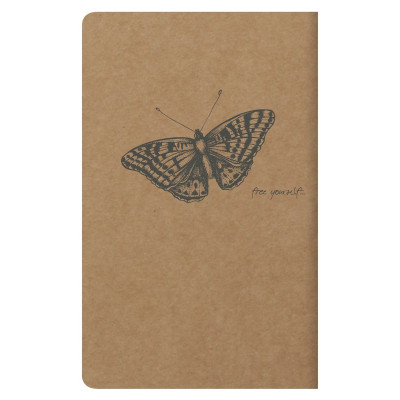 Flying Spirit Kraft carnet piqûre textile 7,5x12cm 48p ligné motifs assortis pap