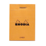 Bloc agrafé Rhodia ORANGE N°10 5,2x7,5cm 80f ligné 80g
