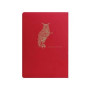 Flying Spirit Red carnet piqûre textile 14,8x21cm 96p ligné motifs assortis papi