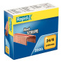 Agrafes, Rapid Red Stripes, Cuivre, Boite de 1000, Rouge